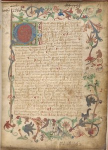 Ms Sloane 2560, f.1 från Alchemical Treatises, sent 1400-tal (vellum) av German School