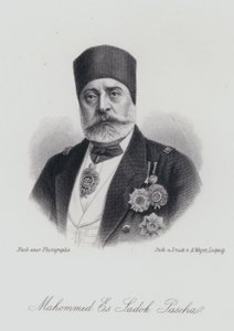 Muhammad III as-Sadiq, Bey of Tunis (gravyr) av German School
