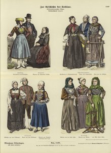 Nordtyska dräkter, sent 1800-tal