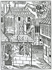 Av bostynge eller hauynge förtroende för förmögenhet, illustration från Alexander Barclays engelska översättning av 