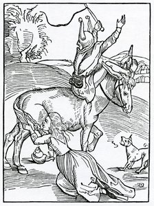 Av stor vrede, små tillfällen, illustration från Alexander Barclays engelska översättning av 