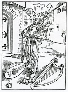 Af utålmodige dårskaber, der ikke vil korrigere, illustration fra Alexander Barclays engelske oversættelse af 