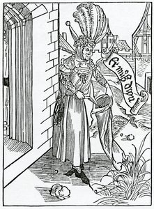 Av arrogansen och stoltheten hos oförskämda män i landet, illustration från Alexander Barclays engelska översättning av 