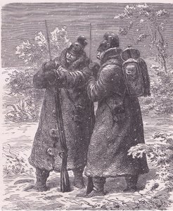 Utpost i snön, Cassells historia om kriget mellan Frankrike och Tyskland publicerad av Cassell and Company Limited, ca 1890 (litho) av German School