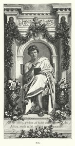 Ovidius, romersk poet (gravyr) av German School
