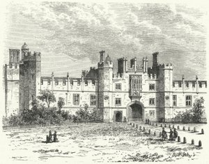 Palace of Whitehall, London (gravyr) av German School