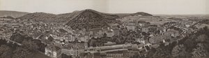 Panorama över Karlovy Vary (litho) av German School