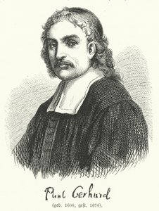 Paul Gerhardt, tysk luthersk teolog och hymnodist (gravyr) av German School