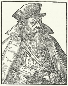Philipp Nikodemus Frischlin, tysk dramatiker (gravyr) av German School