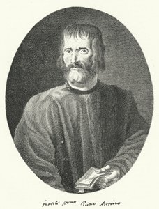Pietro Aretino, italiensk poet och författare (gravyr) av German School