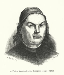 Pietro Perugino, italiensk renässanskonstnär (gravyr) av German School