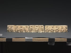 Plåt från ett bärbart altare: Kristus och apostlarna, Nedre Rhendalen, 1050-1100 av German School