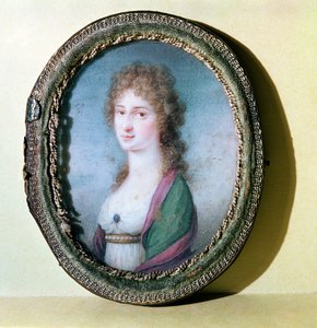 Porträttminiatyr av grevinnan Marie Erdody (1779-1837) (wc på elfenben) av German School