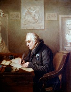 Porträtt av Alexander von Humboldt på sitt kontor av German School