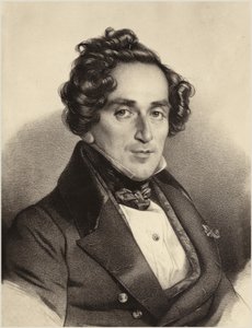 Porträtt av Giacomo Meyerbeer av German School
