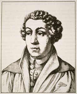 Porträtt av Johann Reuchlin (1455-1522) kopia av en c19:e tysk gravyr, illustrerad i History of Magic, publicerad i slutet av 1800-talet av German School