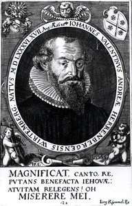 Porträtt av Johann Valentine (f.1586) av Herrenberg och Württemberg, graverat av Iorg Rimmel, 17 augusti 1628