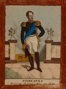 Porträtt av Nicholas I, tsar av Ryssland och kung av Polen, Neuruppiner Bilderbogen, ca 1850 av German School