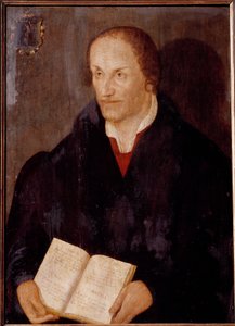 Porträtt av Philippe Melanchton (Philipp Melantone eller Melanchthon av German School