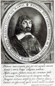 Porträtt av Rene Descartes, 1644 av German School
