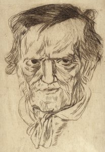 Porträtt av Richard Wagner av German School