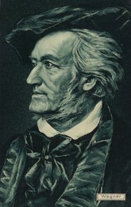 Porträtt av Richard Wagner av German School