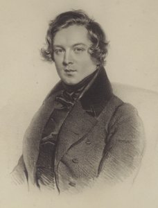 Porträtt av Robert Schumann av German School