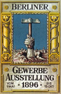 Affisch för industriutställningen i Berlin, Tyskland, 1896
