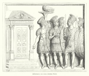 Praetorian Guards, efter en romersk relief (gravyr) av German School