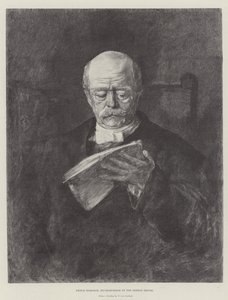 Prins Bismarck, före detta förbundskansler i det tyska riket (gravyr) av German School