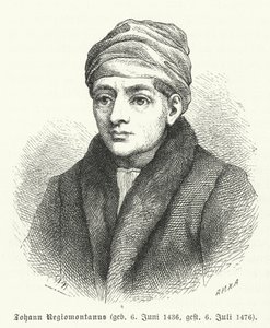Regiomontanus, tysk renässansmatematiker och astronom (gravyr) av German School