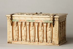 Relikvieskrin, Köln, Tyskland, ca 1150 (trä och elfenben) av German School