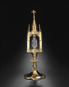 Relikvieskrin med Johannes döparens tand, metallarbete: 1375-1400 av German School