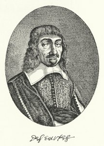 Rene Descartes, fransk filosof (gravyr) av German School