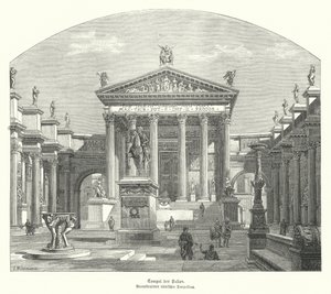 Romerska Pallas tempel (gravyr) av German School