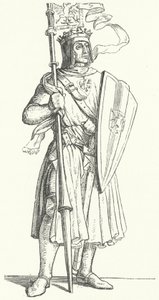 Rudolf av Habsburg, kung av Tyskland (gravyr) av German School