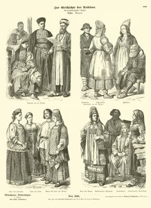 Ryska dräkter, sent 1800-tal av German School