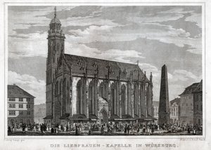 Sankta Maria av Würzburg. (gravyr, ca 1850) av German School