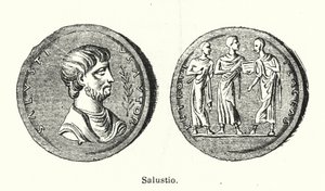 Sallust, romersk historiker och politiker (litho) av German School
