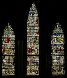 Scener ur St Bernards liv. Ex Altenberg Abbey, ca 1500 (målat glas) av German School