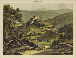 Schwarzburg (färg litho) av German School