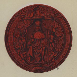 Sigill av Joachim I och Joachim II, kurfurstar av Brandenburg (färg litho) av German School