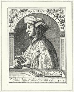 Sebastian Brant, tysk humanist och satiriker (gravyr) av German School