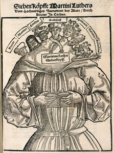 Sjuhövdade Martin Luther av German School