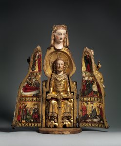Jungfruns helgedom, ca 1300 (förgyllt trä) av German School
