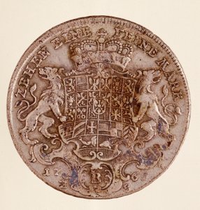 Silverthaler (taler) av Frederick Christian, markgreve av Brandenburg-Bayreuth (Frederic V Christian de Brandenburg-Bayreuth (Brandenburg Bayreuth) (1708-1769) 1766 Diam. 4 cm Neapel, museo archeologico av German School