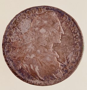 Silverthaler av Maximilian III Josef av Bayern (1727-1777) 1769 Diam. 4,1 cm Neapel, arkeologiskt museum av German School