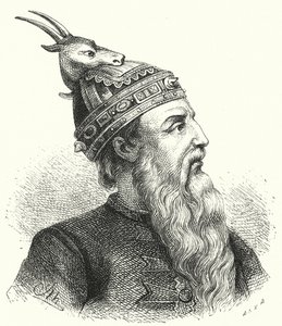 Skanderbeg, albansk adelsman och militärbefälhavare (gravyr) av German School