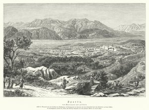 Sparta, antikens Grekland (gravyr) av German School