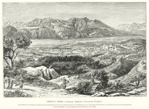 Sparta, antikens Grekland (litho) av German School